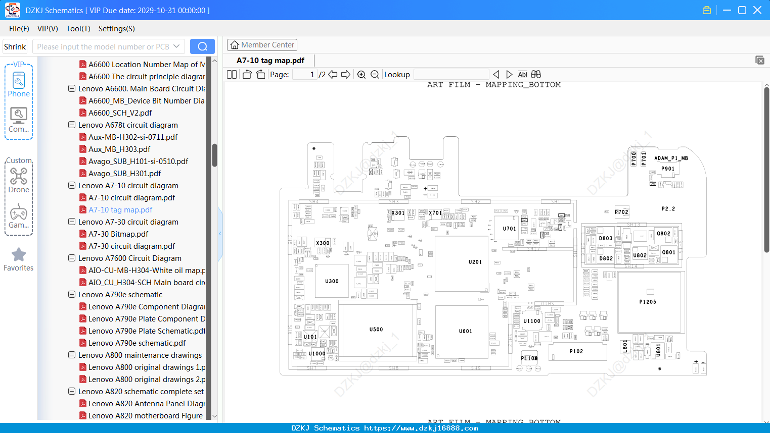 Lenovo A7-10 Tag Map